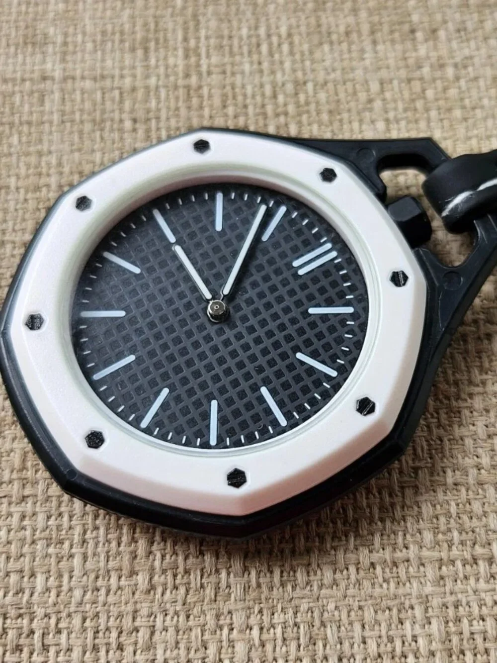 Fashion Pocket Watch Black Analog Qaurtz Hand Watch Black Face W/ Box